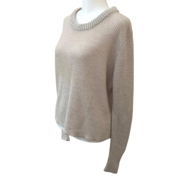 Converse One Star Beige Long Sleeve Round Neck Pullover Sweater Size Large - Picture 3 of 7